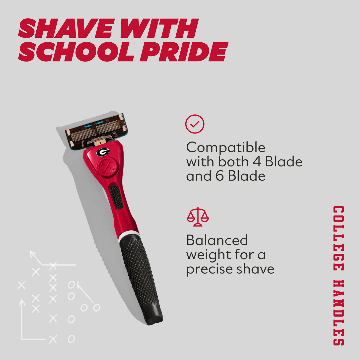 University of Georgia Diamond Grip Handle