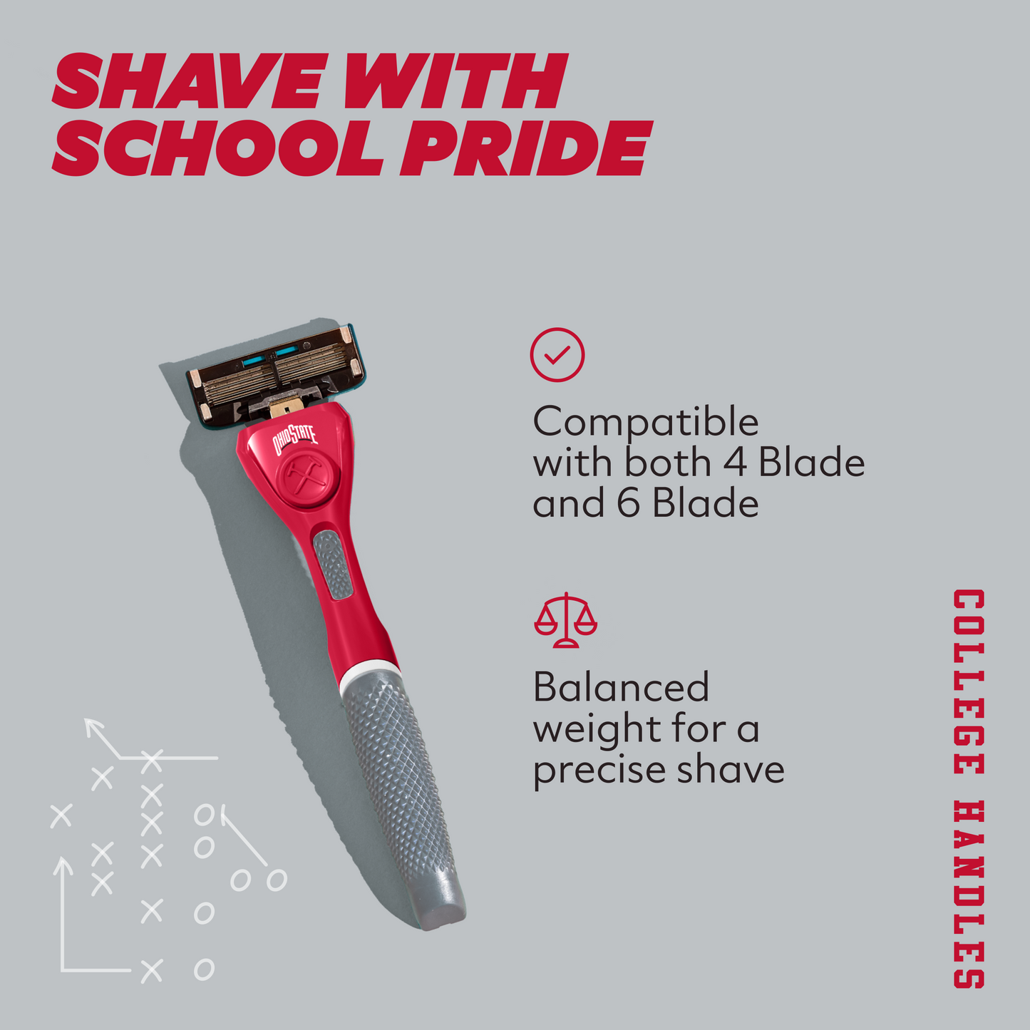 Ohio State University Diamond Grip Handle