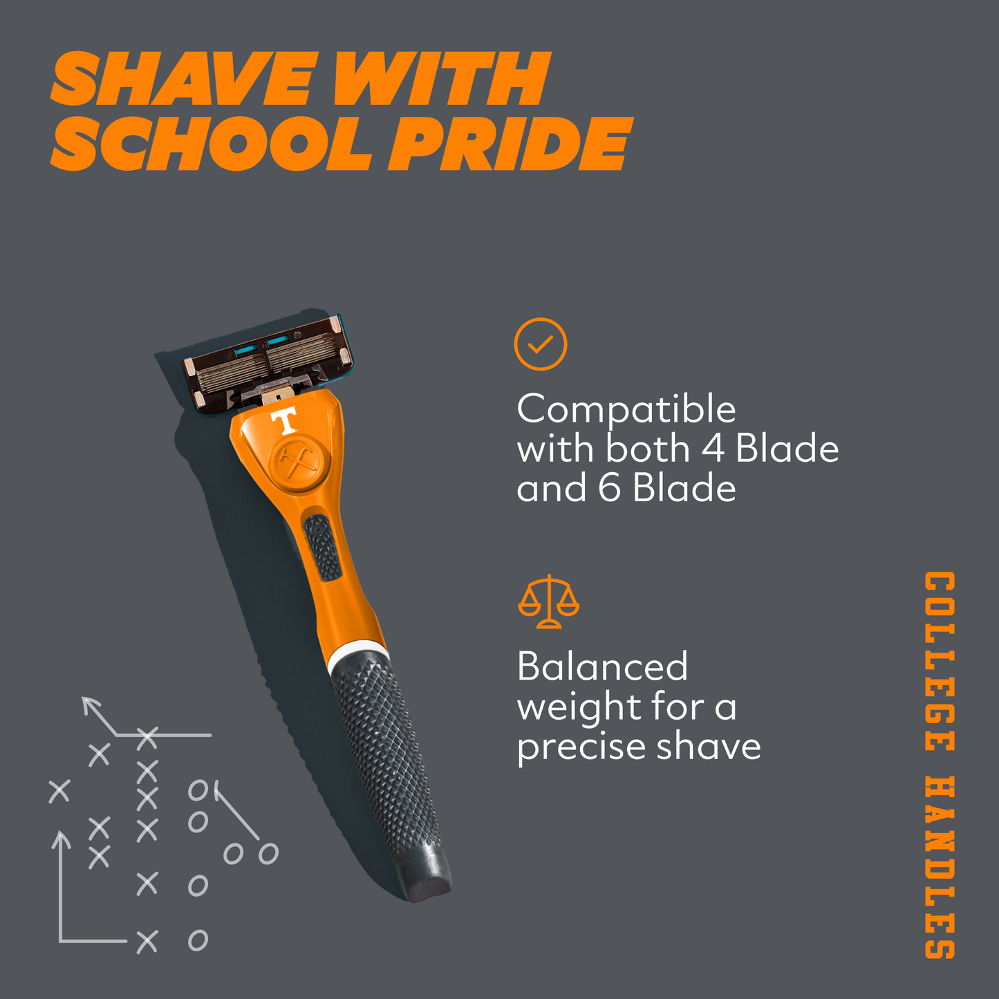 University of Tennessee Diamond Grip Handle