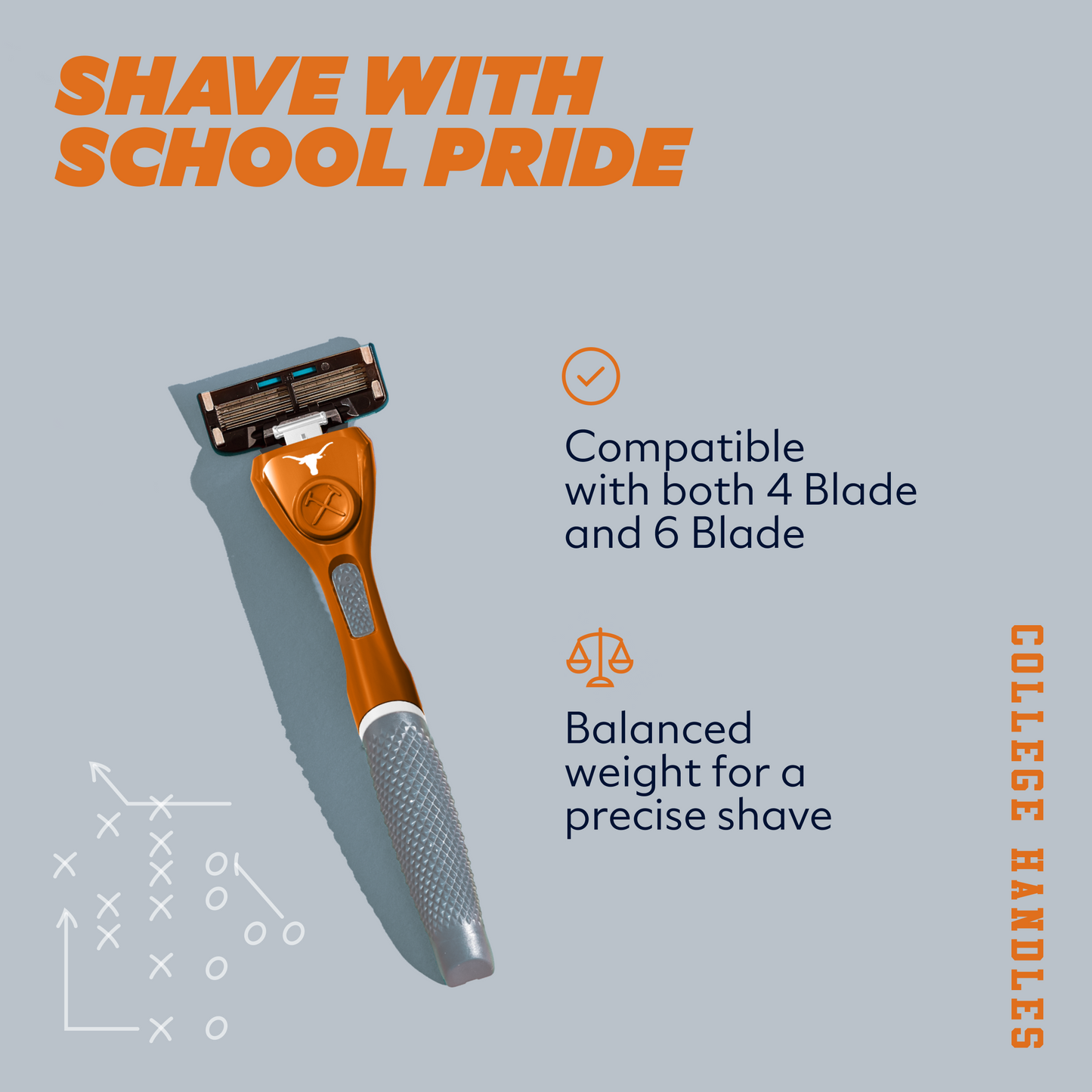 University of Texas Diamond Grip Handle