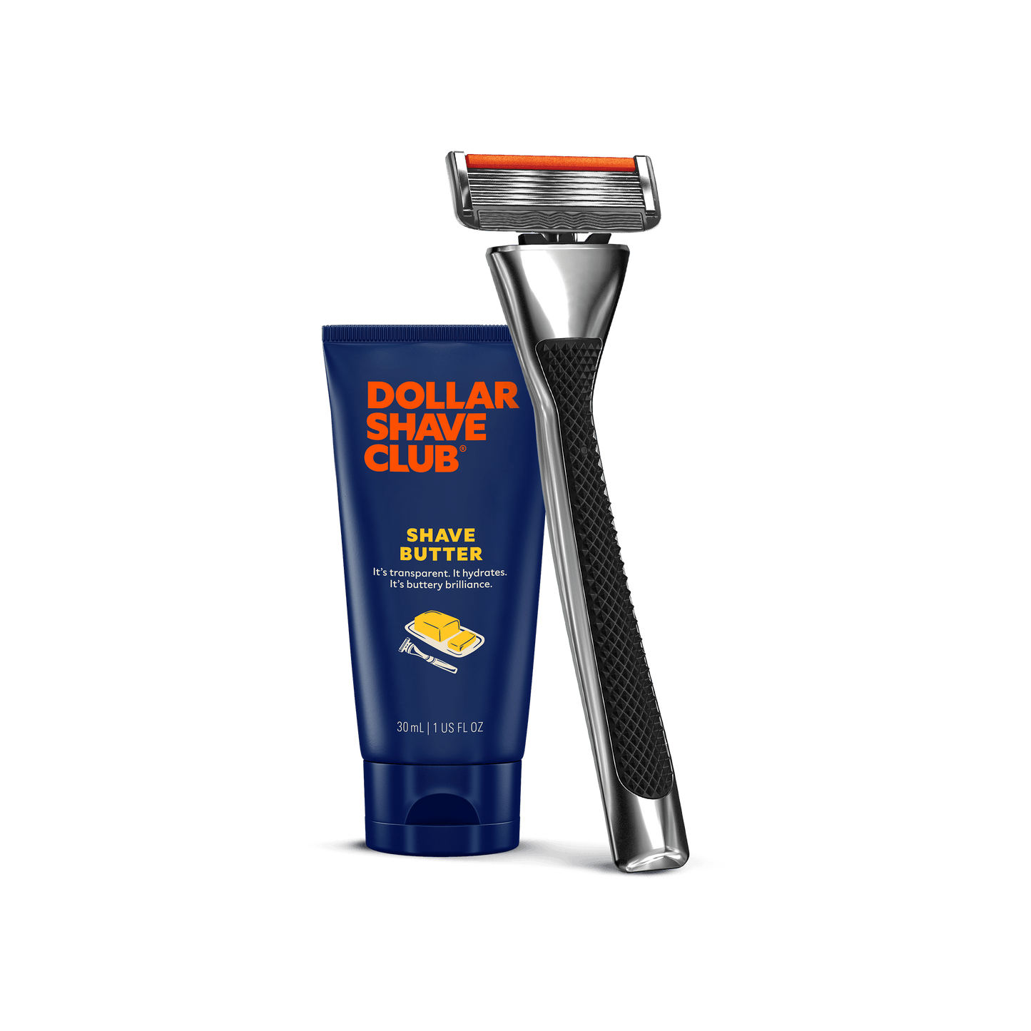 The Comeback Kit bunde with Heavy Metal Handle, 6 Blade, and Shave Butter 1 oz.