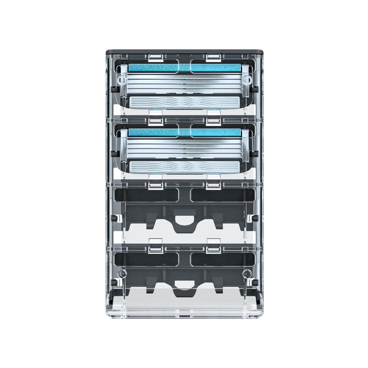 Photo of 2 Club Series 4 Blade razor in a 4 capacity razor cassette