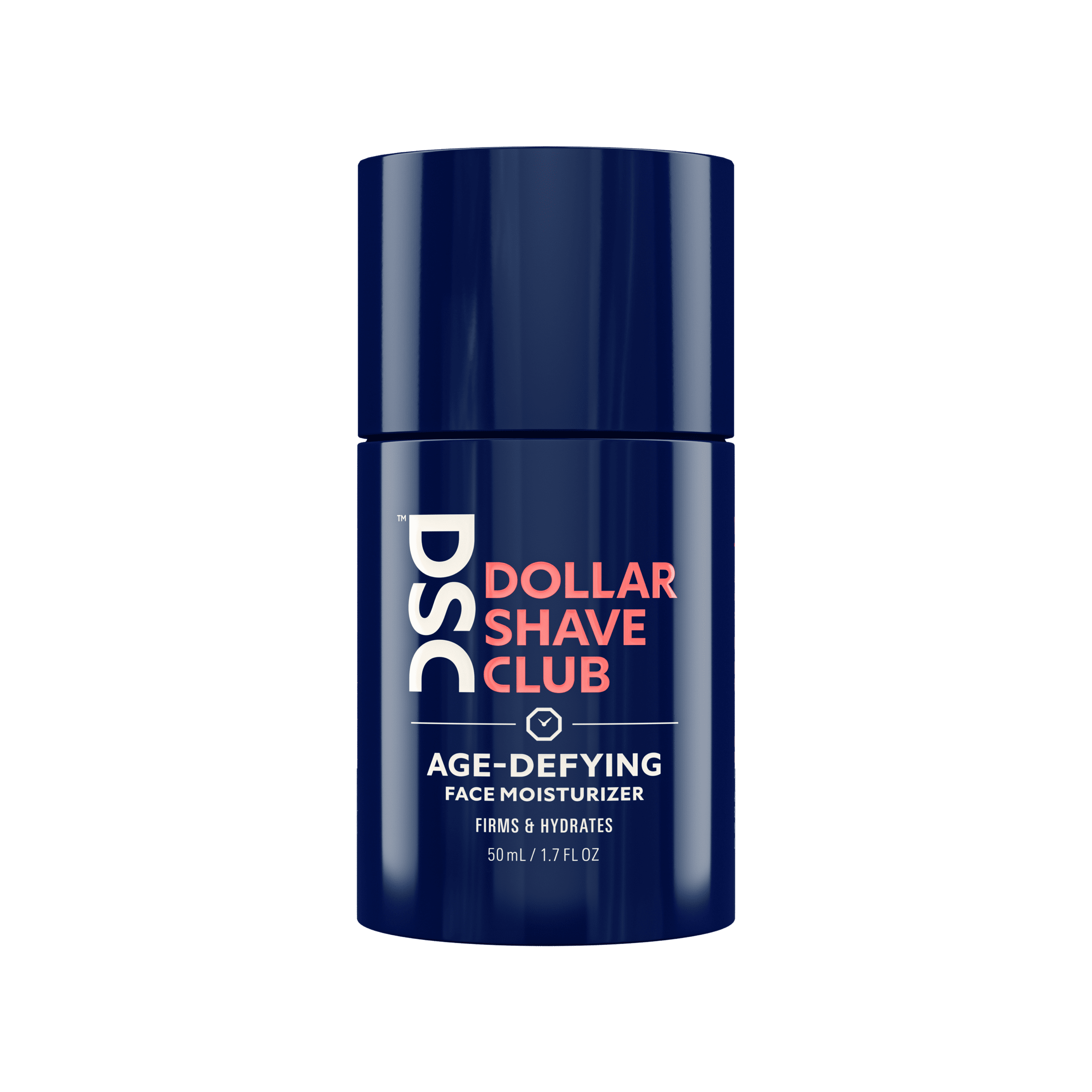 Dollar Shave Club Age Defying Face Moisturizer against blank backdrop.