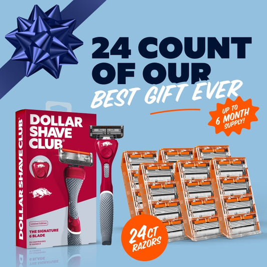 University of Arkansas Gift Set + 6 month Razor Supply