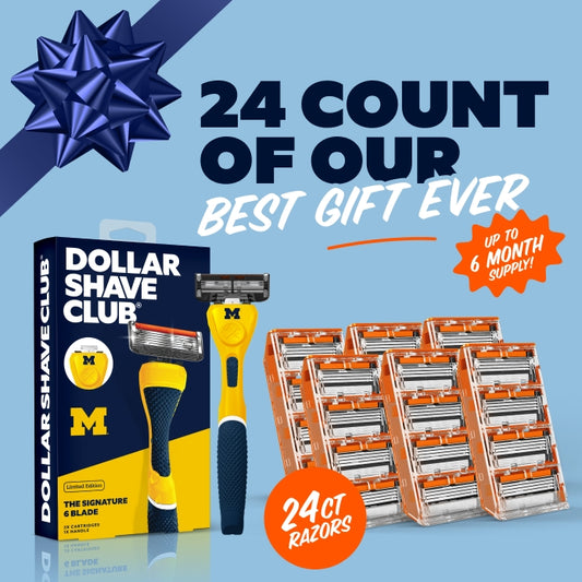 University of Michigan Gift Set + 6 month Razor Supply