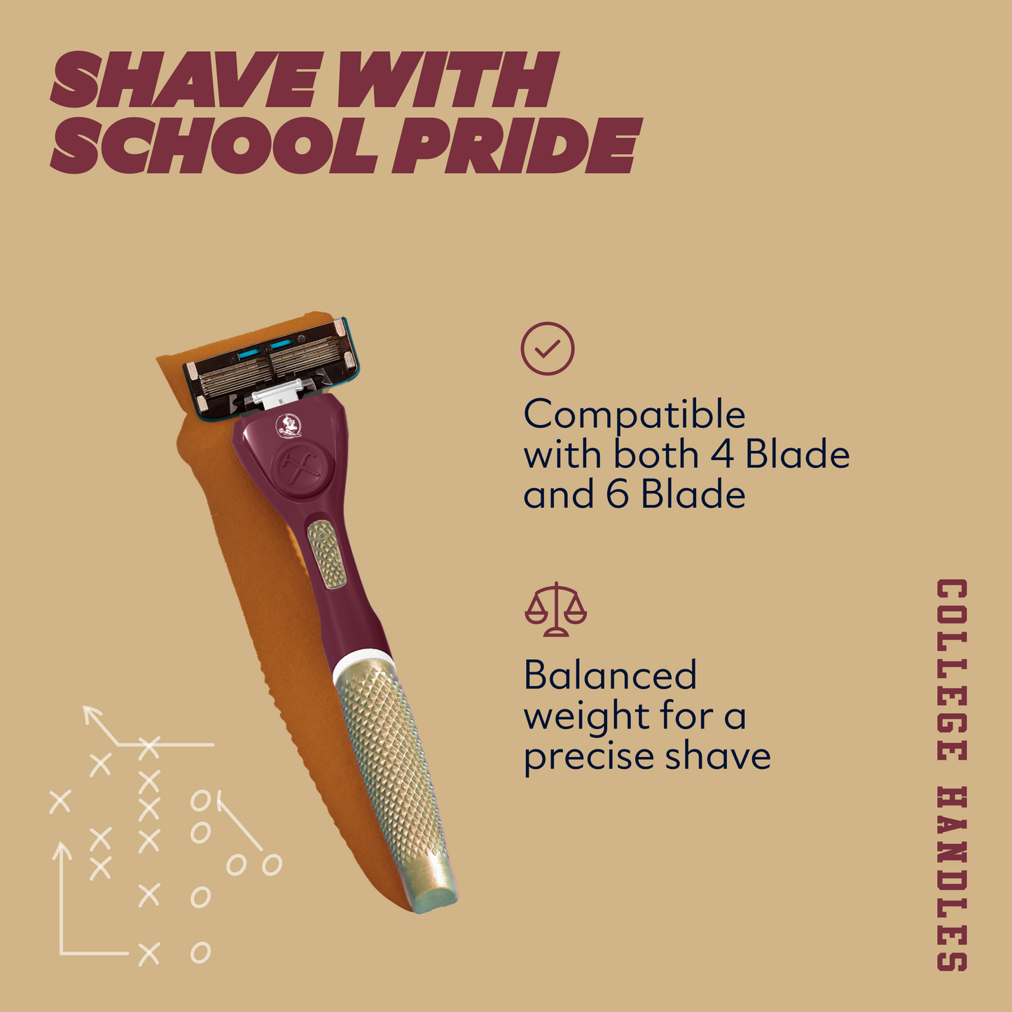 Florida State University Diamond Grip Handle