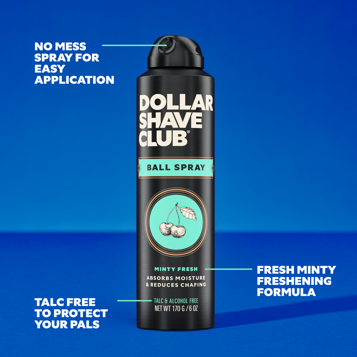 DSC's Ball Spray in Minty Tingle, a no mess spray for easy application, and is talc free.	