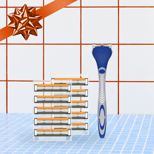 The Humble Beginning Starter Set l 2-Blade Reusable Razor for Men and ...