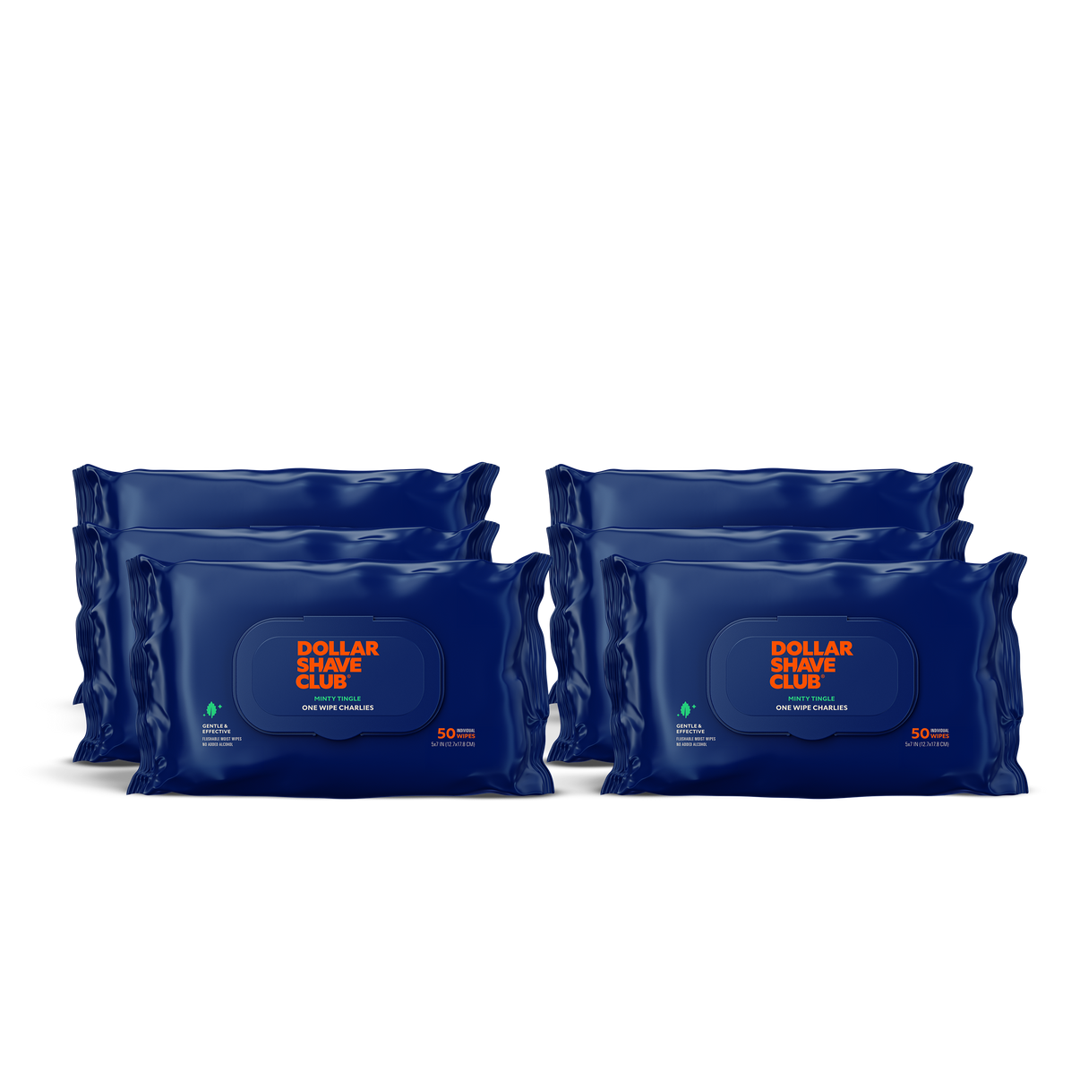 6 packs of One Wipe Charlie