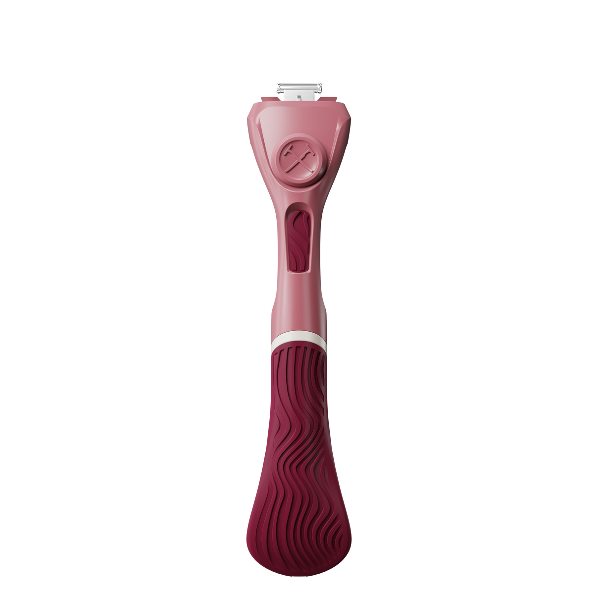 Womens Wavy Grip Handle Maroon Front