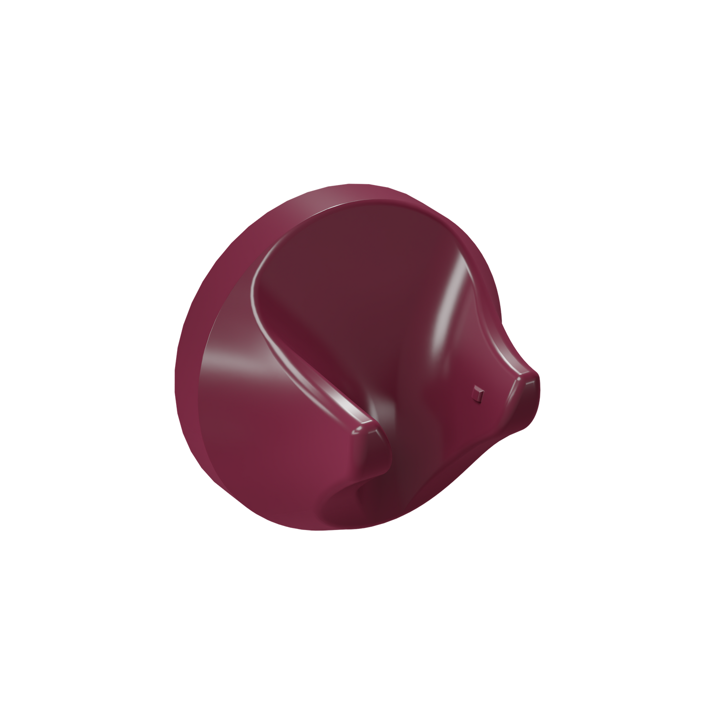 Maroon razor hook side