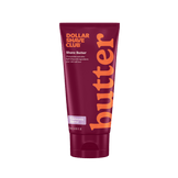 Dollar Shave Club shave butter tube with maroon and orange design on a white background