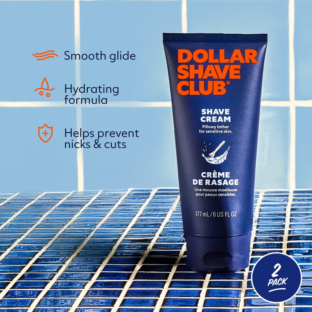Shave Cream 6oz (2 Pack)