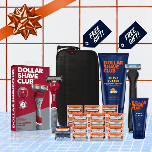 University of Alabama Gift Set + 6 month Razor Supply