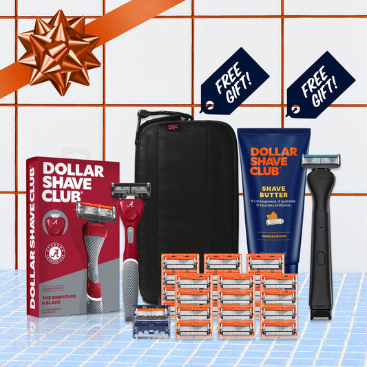 University of Alabama Gift Set + 6 month Razor Supply