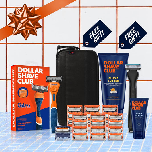 University of Florida Gift Set + 6 month Razor Supply