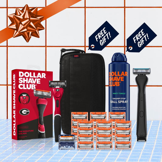 University of Georgia Gift Set + 6 month Razor Supply