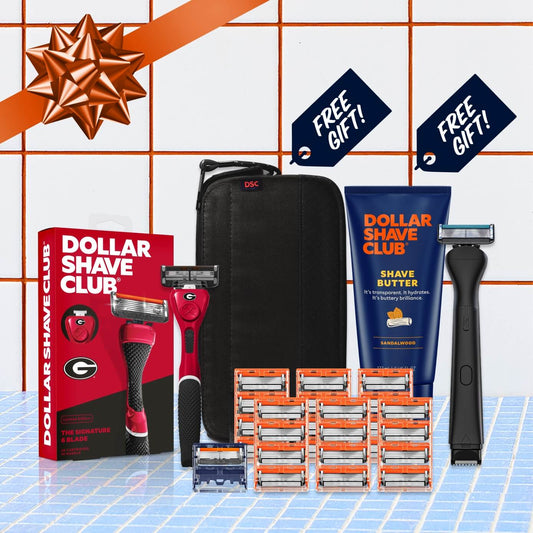 University of Georgia Gift Set + 6 month Razor Supply