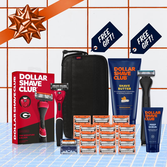 University of Georgia Gift Set + 6 month Razor Supply