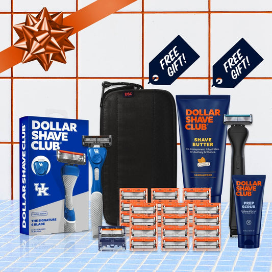 University of Kentucky Gift Set + 6 month Razor Supply