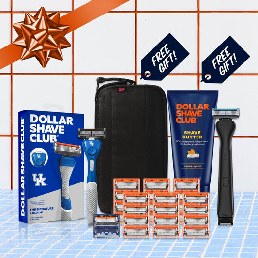 University of Kentucky Gift Set + 6 month Razor Supply