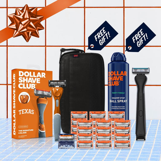 University of Texas Gift Set + 6 month Razor Supply