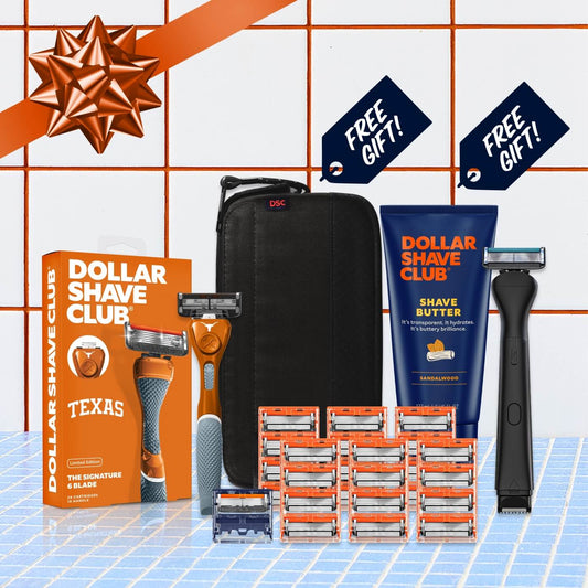 University of Texas Gift Set + 6 month Razor Supply