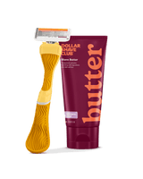 No Frills bundle with Shave Butter, Wavy Grip Handle, and 6 Blade