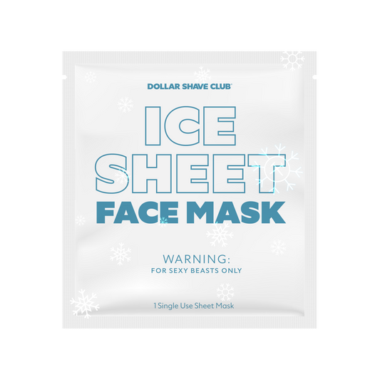 Ice Sheet Face Mask in packaging.