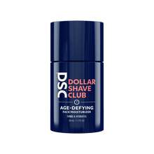 Dollar Shave Club Age Defying Face Moisturizer against blank backdrop.