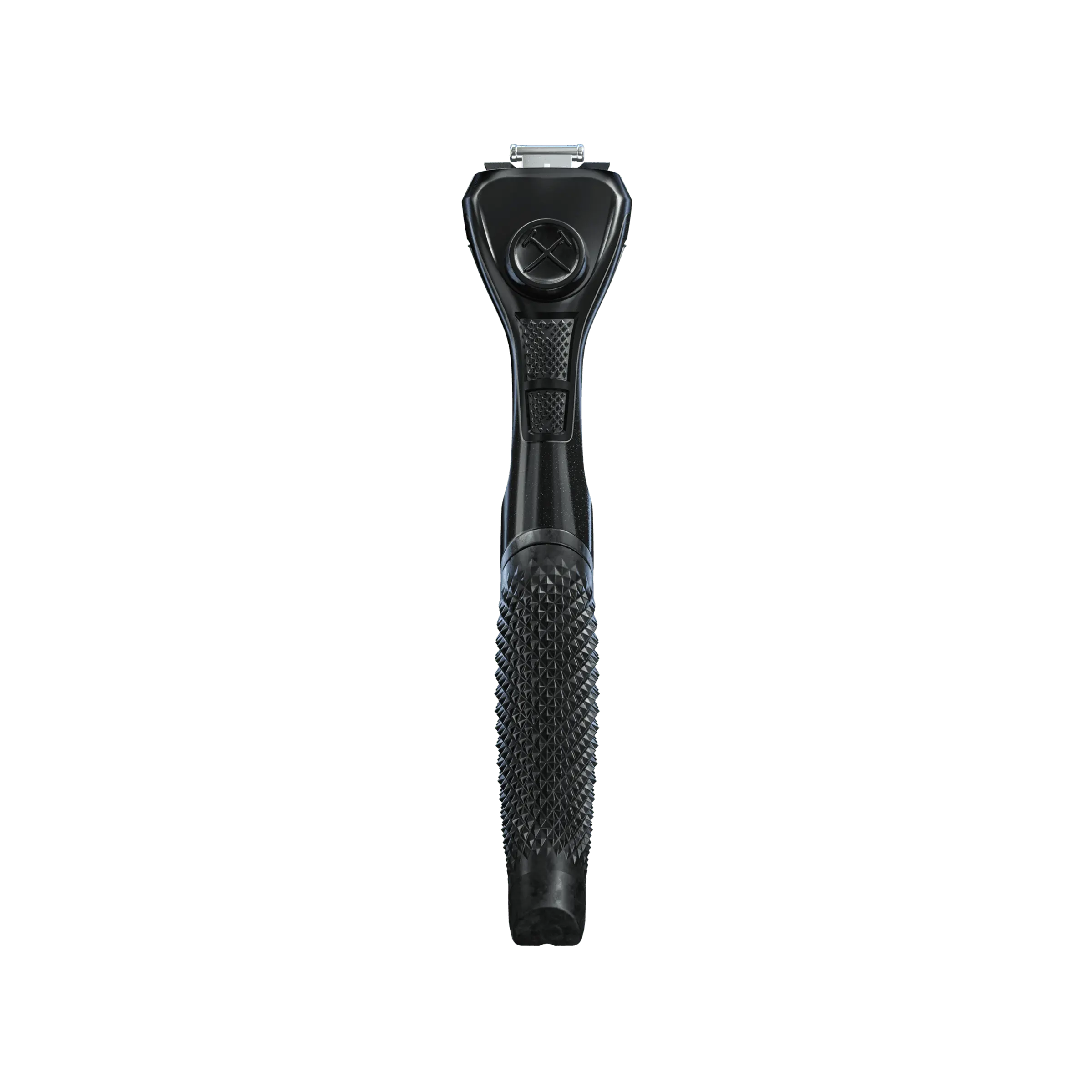 Dollar Shave Club Diamond Grip Handle Black product image with blank backdrop.