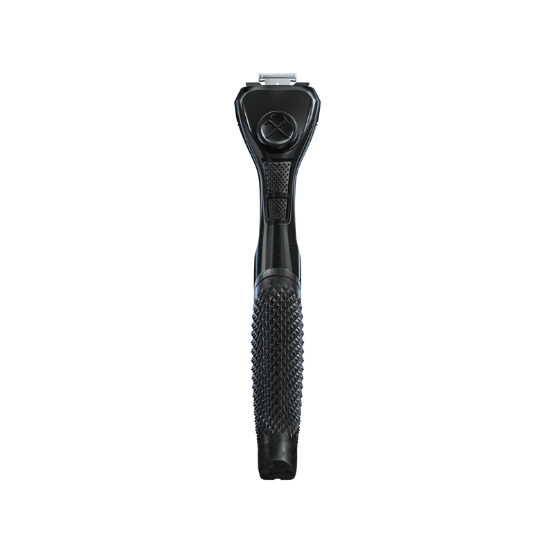 Dollar Shave Club Diamond Grip Handle Black product image with blank backdrop.