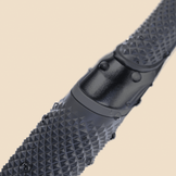 Dollar Shave Club Diamond Grip Handle Black detail photo of diamond rubber grip.