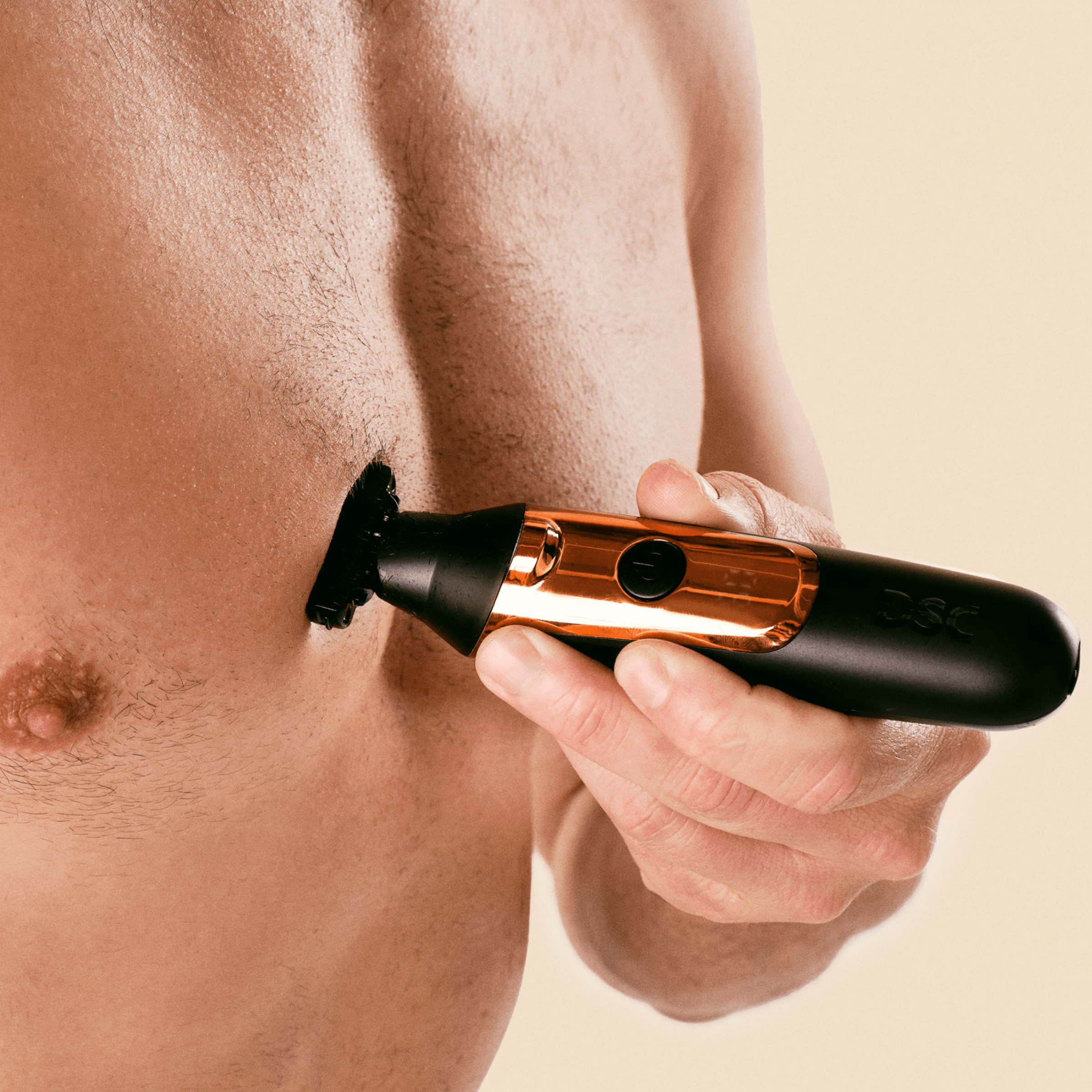 Dollar Shave Club Double Header Electric Trimmer blade Body Kit in use.
