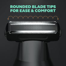 Dollar Shave Club Double Header Electric Trimmer offers rounded blade tips for ease and comfort.
