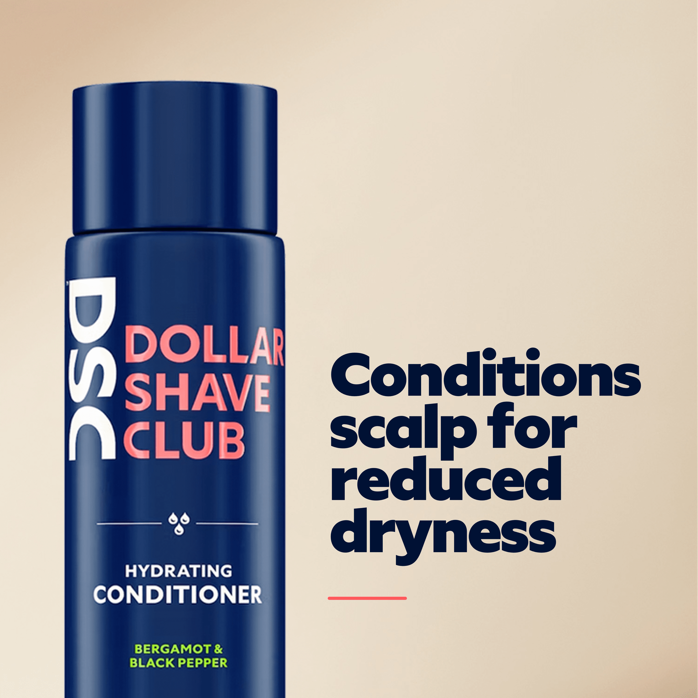 Dollar Shave Club Hair and Scalp Conditioner conditions scalp for reduced dryness.