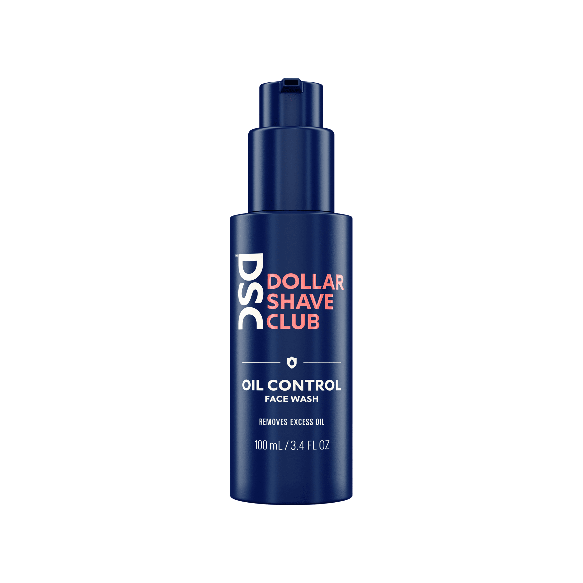Dollar Shave Club Oil Control Face Wash against blank backdrop.