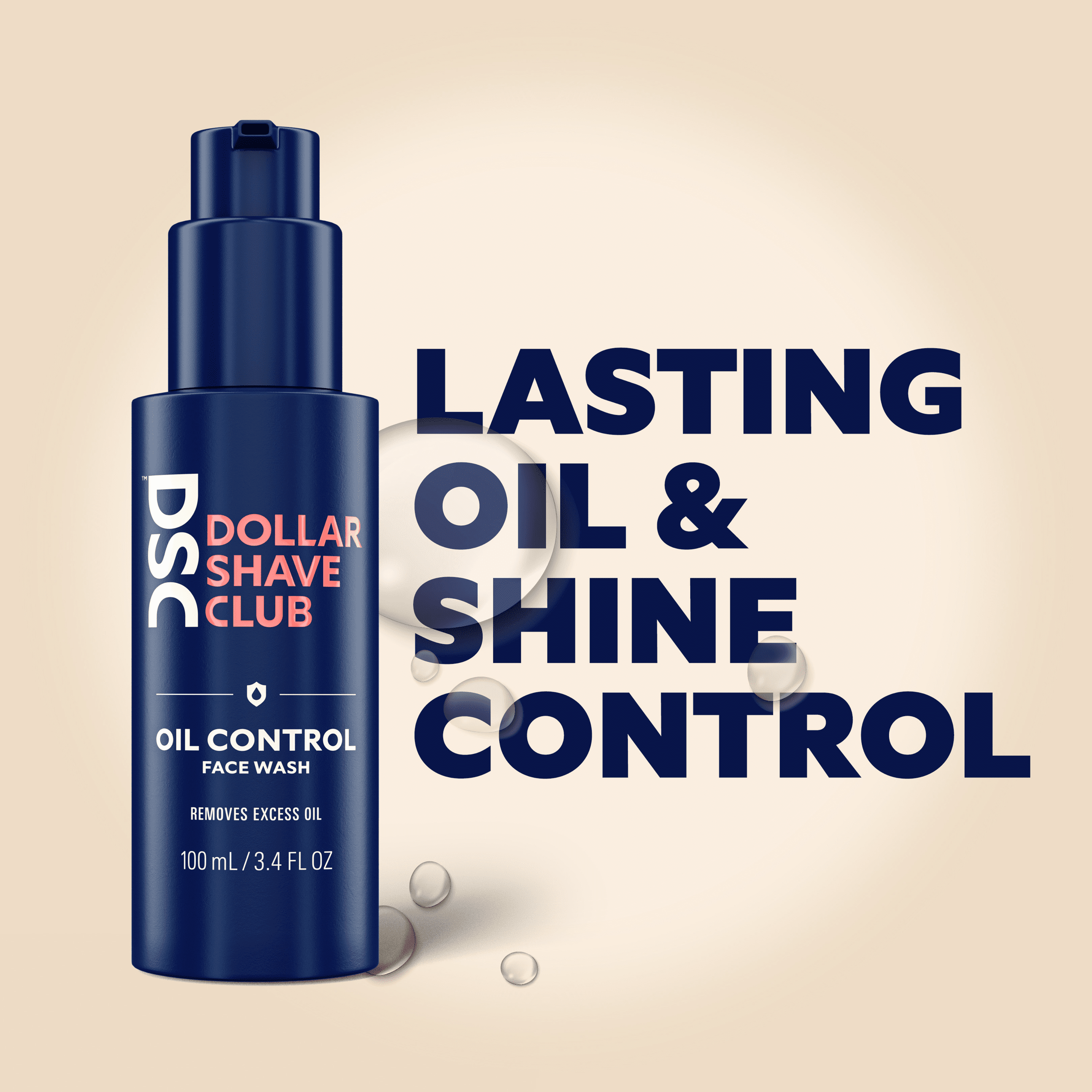 Dollar Shave Club Oil Control Face Wash controls oil and shine.