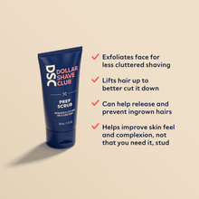 Dollar Shave Club prep scrub benefits.