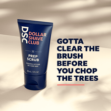 Dollar Shave Club Prep Scrub product image with text.