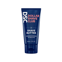 Dollar Shave Club Shave Butter travel size product image against blank backdrop.