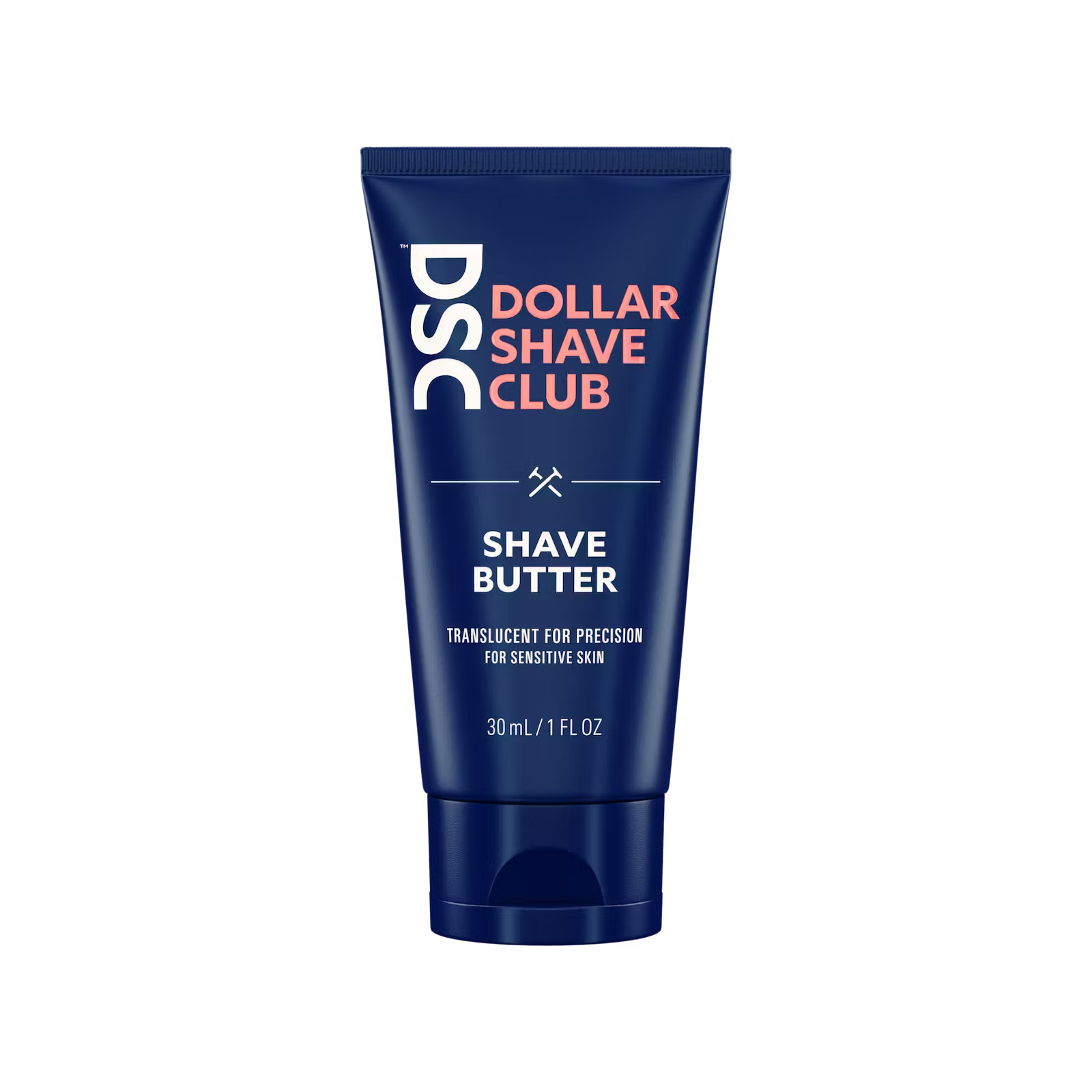 Dollar Shave Club Shave Butter trial size product image against blank backdrop.