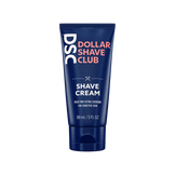 Dollar Shave Club Shave Cream travel size product image against blank backdrop.