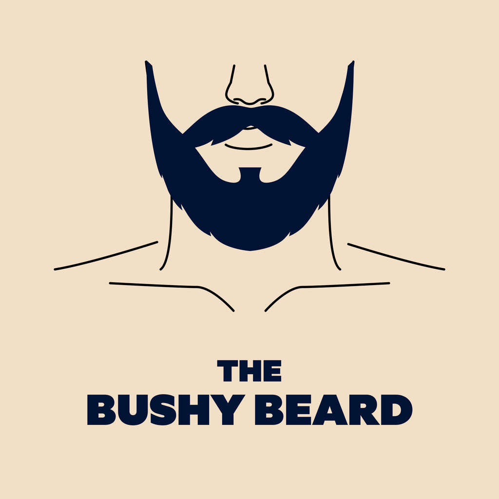 Illustration of man with bushy beard.