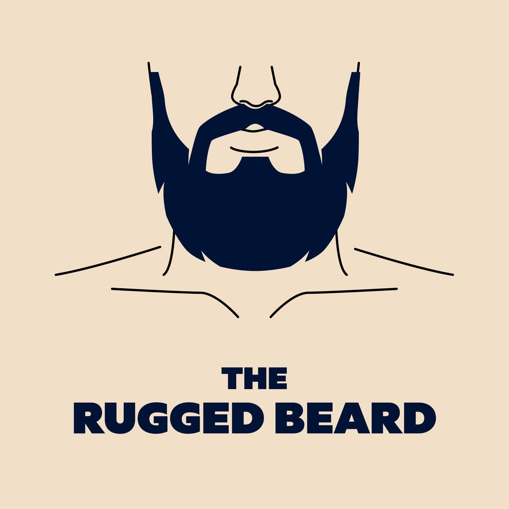 Illustration of man with rugged beard.