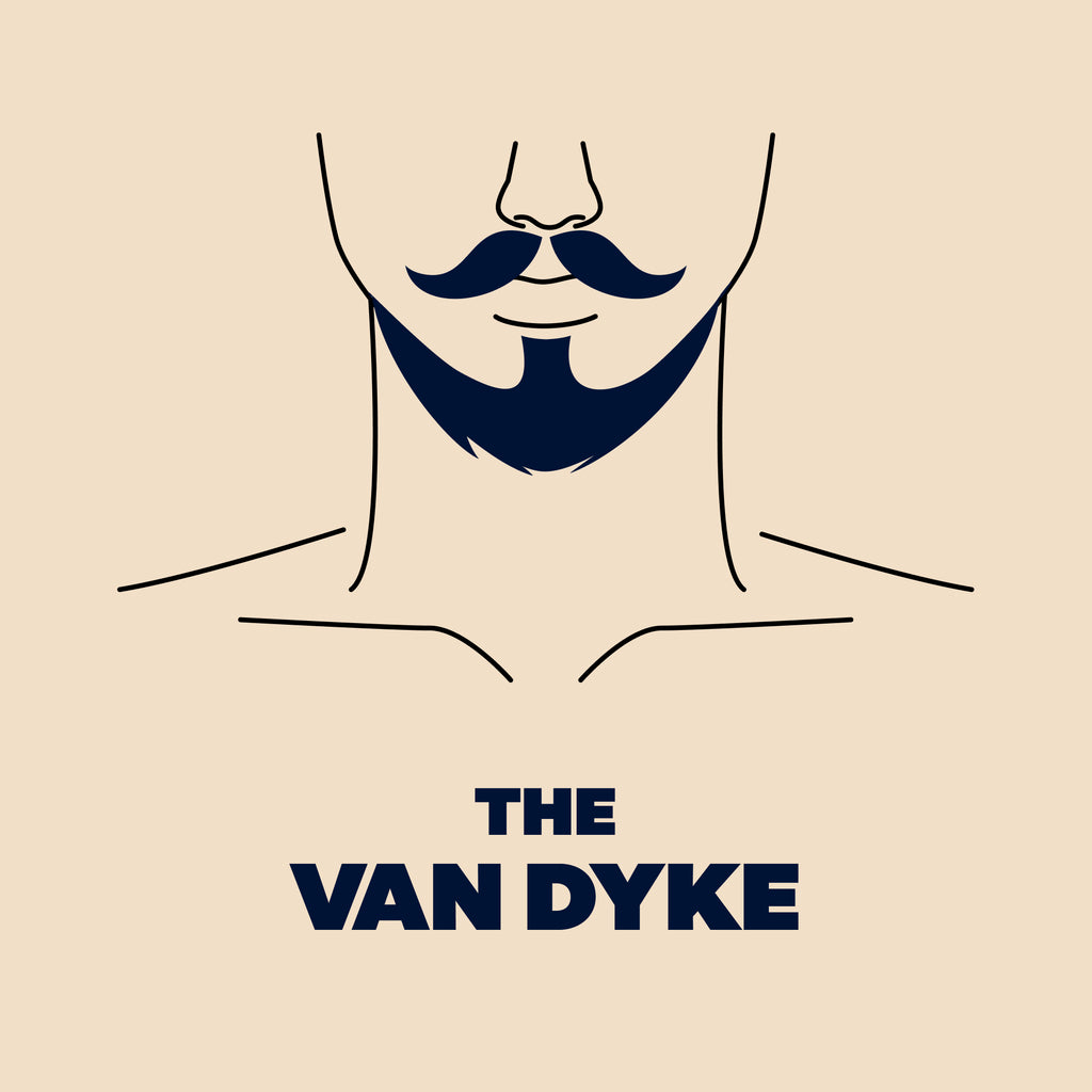Illustration of man with Van Dyke beard style.