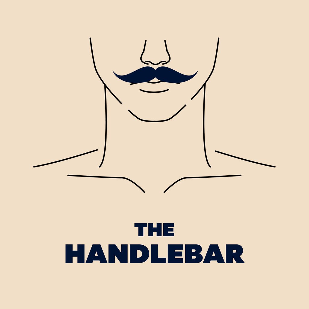 Illustration of man with Handlebar mustache.